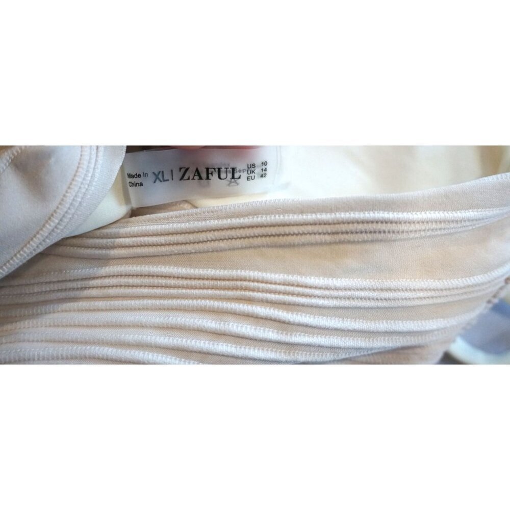 ZAFUL Multiway Textured Drawstring Tie Side Bandeau Bikini - Size XL, NWOT - Picture 5 of 5